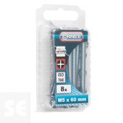 Tornillo Cabeza Avellanada + Tuerca M5x60mm. (8u.)