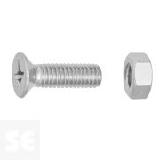 Tornillo Cabeza Avellanada + Tuerca M6x20mm. (8u.)