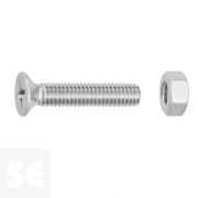 Tornillo Cabeza Avellanada + Tuerca M6x30mm. (6u.)