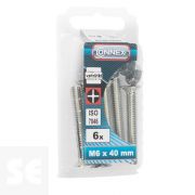 Tornillo Cabeza Avellanada + Tuerca M6x40mm. (6u.)
