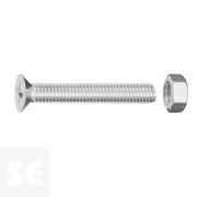 Tornillo Cabeza Avellanada + Tuerca M6x40mm. (6u.)