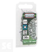 Tornillo Madera Cabeza Redonda 3,5x20mm. (30u.)