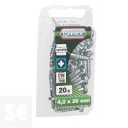 Tornillo Madera Cabeza Redonda Galvanizado 4x20mm. (20u.)