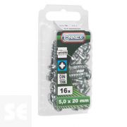 Tornillo Madera Cabeza Redonda Galvanizado 5x20mm. (16u.)