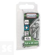 Tornillo Madera Cabeza Redonda Galvanizado 5x25mm. (12u.)