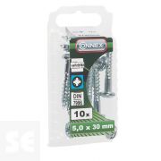 Tornillo Madera Cabeza Redonda Galvanizado 5x30mm. (10u.)