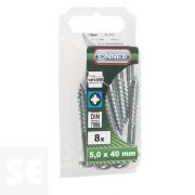 Tornillo Madera Cabeza Redonda Galvanizado 5x40mm. (8u.)