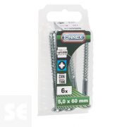 Tornillo Madera Cabeza Redonda Galvanizado 5x60mm. (6u.)