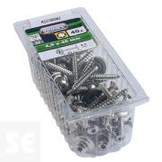 Tornillo con Embellecedor Inox.4,5x4