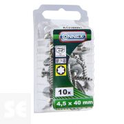 Tornillo con Embellecedor Inox.5,0x40mm. (10u.)