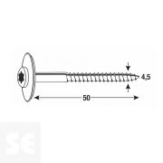 Tornillo con Embellecedor Inox.4,5x50mm. (10u.)