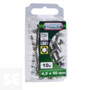 Tornillo con Embellecedor Inox.4,5x50mm. (10u.)