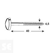 Tornillo Espejo 4,5x40mm. (4u.)