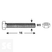 Tornillo Hexagonal Rosca Din933 Vz Ph 7072 M5x16 (50u.)