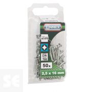 Tornillo Madera Cabeza Ovalada Galvanizado 2,5x16mm. (50u.)