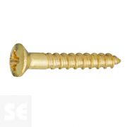 Tornillo Madera Cabeza Ovalada Latonado 2,5x16mm. (30u.)