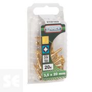 Tornillo Madera Cabeza Ovalada Latonado 3,5x20mm. (20u.)