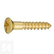 Tornillo Madera Cabeza Ovalada Latonado 3,5x20mm. (20u.)