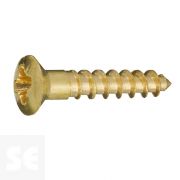 Tornillo Madera Cabeza Ovalada Latonado 4x20mm. (20u.)