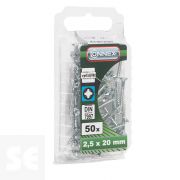 Tornillo Madera Rasgada Galvanizado 2,5x20mm. (50u.)