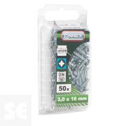 Tornillo Madera Rasgada Galvanizado 3x16mm. (50u.)