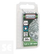 Tornillo Madera Rasgada Galvanizado 3x20mm. (30u.)