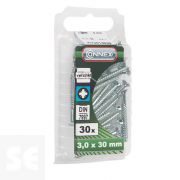 Tornillo Madera Rasgada Galvanizado 3x30mm. (30u.)