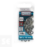 Tornillo Cabeza Redonda Ranura 4x10mm. (16u.)