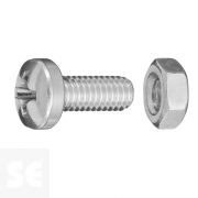 Tornillo Cabeza Redonda Ranura 4x10mm. (16u.)