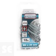 Tornillo Cabeza Redonda Ranura 4x25mm. (10u.)