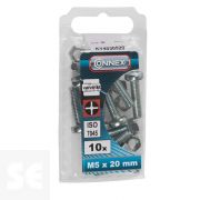 Tornillo Cabeza Redonda Ranura + Tuerca 5x20mm. (10u.)