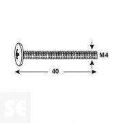 Tornillo Roscado Galvanizado M4x40mm (8u.)