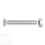 Tornillo Cabeza avellanada + Tuercas Cabeza Plana Fresada Cincada PH M4X30 mm (65u.)