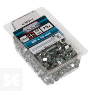 Tornillo Cabeza avellanada + Tuercas Cabeza Plana Fresada Cincada PH M5X16 mm (75u.)