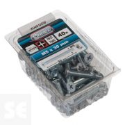 Tornillo Cabeza avellanada + Tuercas Cabeza Plana Fresada Cincada PH M5X30 mm (40u.)