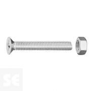 Tornillo Cabeza avellanada + Tuercas Cabeza Plana Fresada Cincada PH M6X40 mm (40u.)