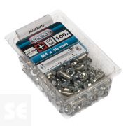 Tornillo Cabeza Redonda + Tuerca M4 x 10 mm (100u.)