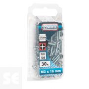 Tuercas Cabeza Plana Fres.Cincada 3x16mm. (30u.)