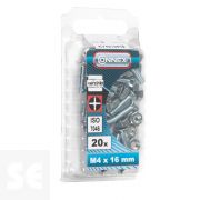 Tornillo Cabeza Avellanada + Tuerca M4x16mm. (20u.)