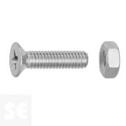 Tornillo Cabeza Avellanada + Tuerca M4x16mm. (20u.)