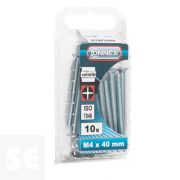 Tuercas Cabeza Avellanada + Tuerca M4x40 mm (10u.)