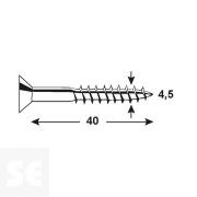 Tornillos Universales Galvanizados Tx 4,5x40