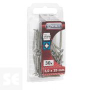 Tornillos Universal Galvanizado 3x25 mm (30u.)