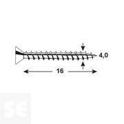 Tornillos Universal Galvanizado 4x16 mm (30u.)