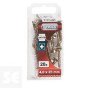 Tornillos Universal Galvanizado 4x25 mm (20u.)