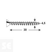 Tornillos Universal Galvanizado 4,5x30 mm (16u.)