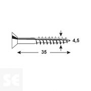 Tornillos Universal Galvanizado Pz 4,5x35 mm (16u.)