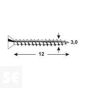 Tornillos Universales Inox Pz 3,0x12