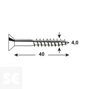 Tornillo Universal Inox A2 Tx 4,0X40 mm (125u.)