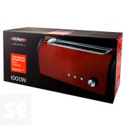Tostadora Roja Metalizada Tacto Frío 1000 w
